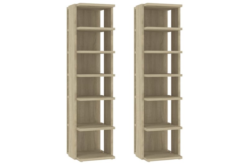 skoreoler 2 stk. 25x27x102 cm sonoma-eg - Brun - Opbevaring - Skoopbevaring
