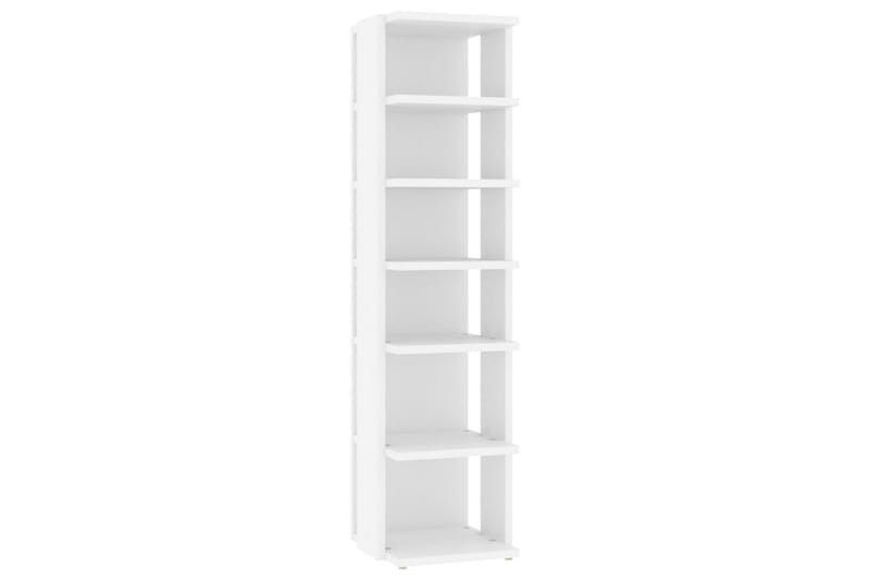 skoreoler 2 stk. 25x27x102 cm spånplade hvid - Hvid - Opbevaring - Skoopbevaring