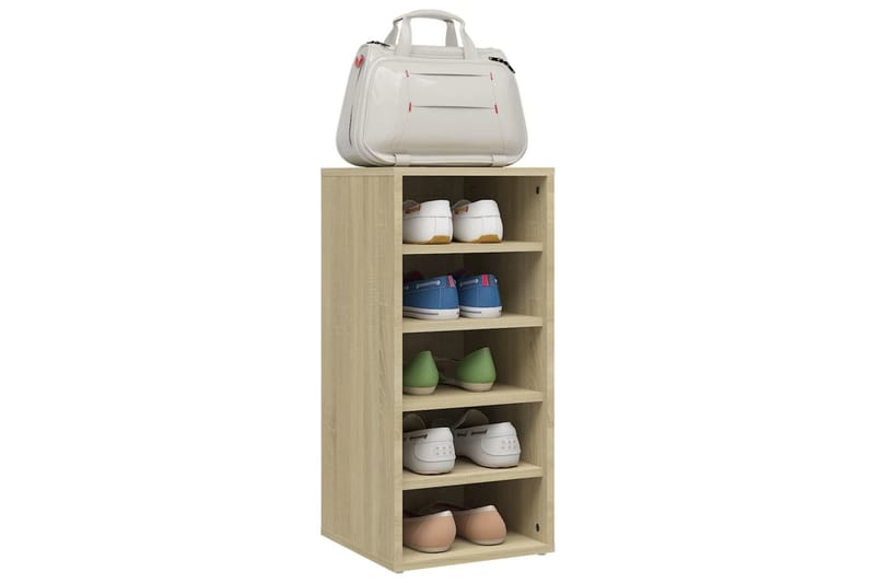 skoreoler 2 stk. 31,5x35x70 cm spånplade sonoma-eg - Brun - Opbevaring - Skoopbevaring