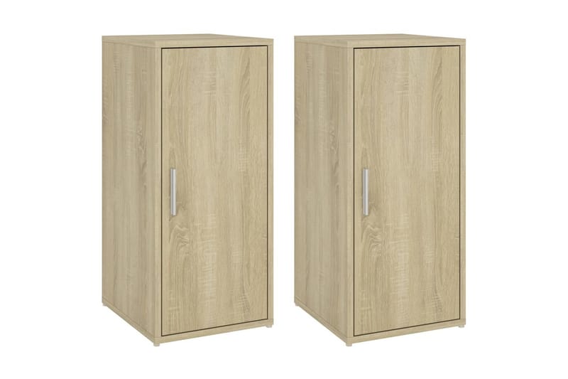 skoreoler 2 stk. 32x35x70 cm spånplade sonoma-eg - Brun - Opbevaring - Skoopbevaring - Skoskab