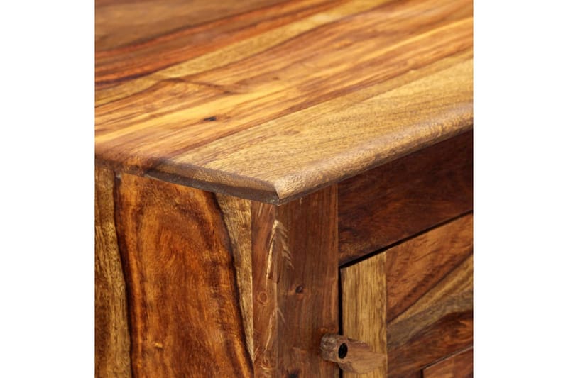 Skoskab 140 X 35 X 90 Cm Massivt Sheeshamtræ - Brun - Opbevaring - Skoopbevaring - Skoskab