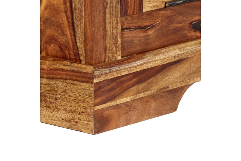 Skoskab 140 X 35 X 90 Cm Massivt Sheeshamtræ - Brun - Opbevaring - Skoopbevaring - Skoskab