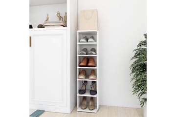 skoskab 25x27x102 cm spånplade hvid - Hvid - Opbevaring - Skoopbevaring - Skoskab