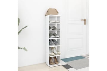 skoskab 25x27x102 cm spånplade hvid - Hvid - Opbevaring - Skoopbevaring - Skoskab