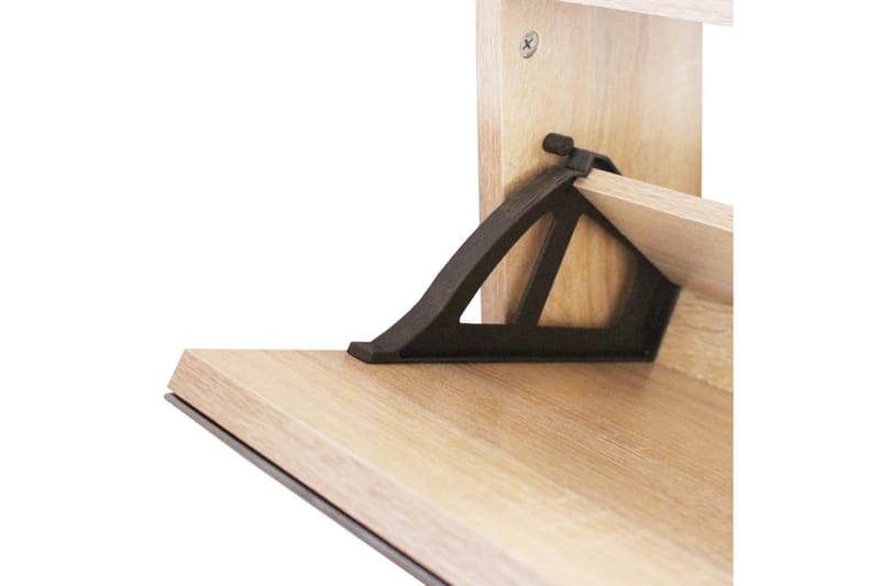 Skoskab 3 Rum Spejl Egetræ 63 X 17 X 102,5 Cm - Brun - Opbevaring - Skoopbevaring - Skoskab
