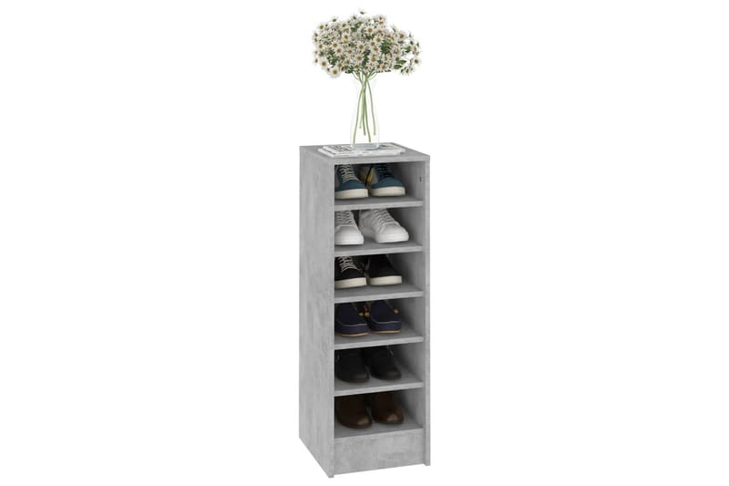 skoskab 31,5x35x90 cm spånplade betongrå - Grå - Opbevaring - Skoopbevaring