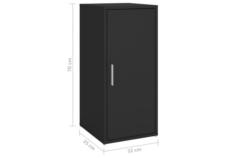 skoskab 32x35x70 cm spånplade sort - Sort - Opbevaring - Skoopbevaring - Skoskab