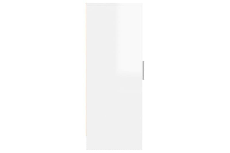 skoskab 32x35x92 cm spånplade hvid højglans - Hvid - Opbevaring - Skoopbevaring
