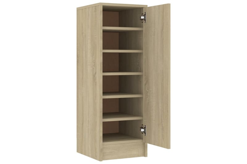 skoskab 32x35x92 cm spånplade sonoma-eg - Brun - Opbevaring - Skoopbevaring