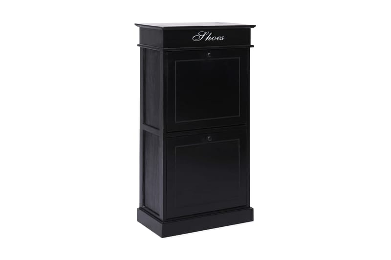 Skoskab 50 X 28 X 98 Cm Kejsertræ Sort - Sort - Opbevaring - Skoopbevaring - Skoskab