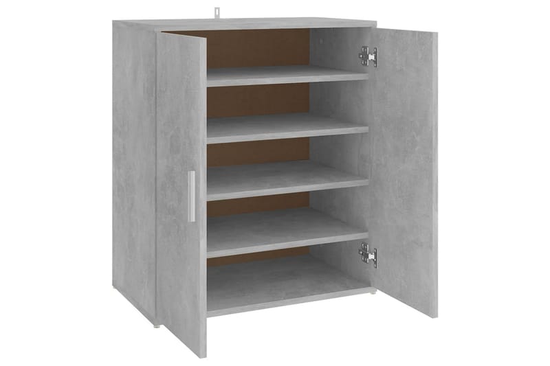 skoskab 60x35x70 cm spånplade betongrå - Grå - Opbevaring - Skoopbevaring