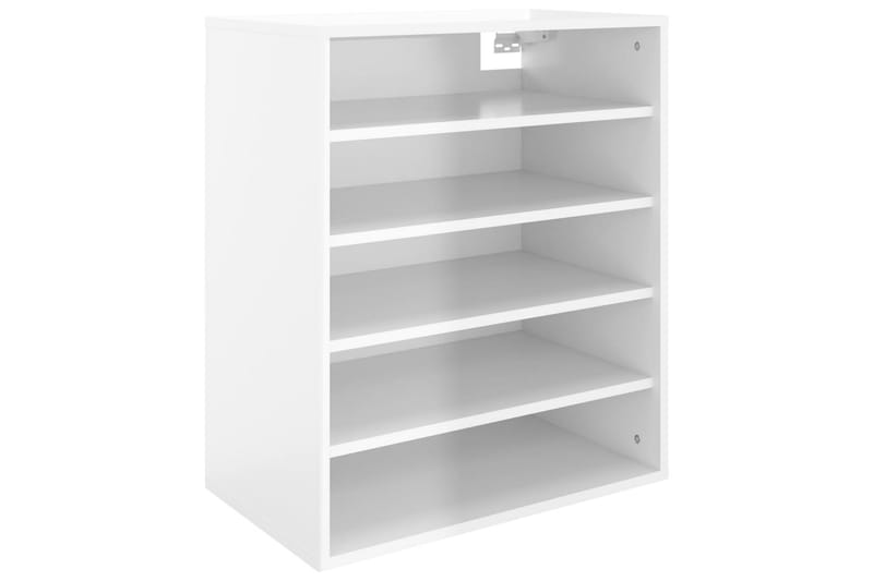 skoskab 60x35x70 cm spånplade hvid højglans - Hvid - Opbevaring - Skoopbevaring