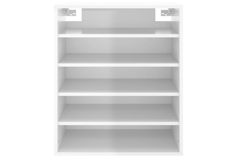 skoskab 60x35x70 cm spånplade hvid højglans - Hvid - Opbevaring - Skoopbevaring