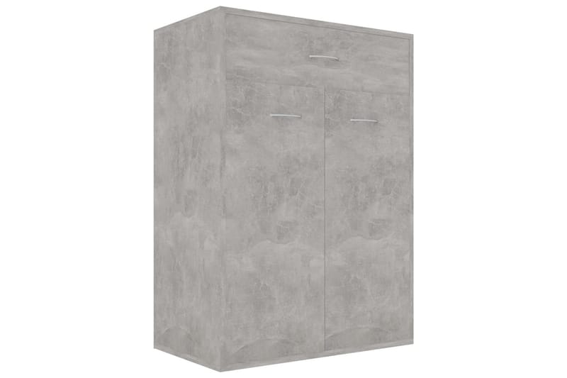 Skoskab 60x35x84 cm Spånplade Betongrå - Grå - Opbevaring - Skoopbevaring - Skoskab
