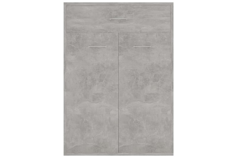 Skoskab 60x35x84 cm Spånplade Betongrå - Grå - Opbevaring - Skoopbevaring - Skoskab