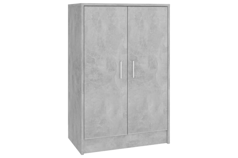 skoskab 60x35x92 cm spånplade betongrå - Grå - Opbevaring - Skoopbevaring