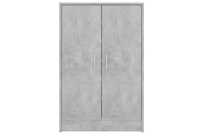 skoskab 60x35x92 cm spånplade betongrå - Grå - Opbevaring - Skoopbevaring