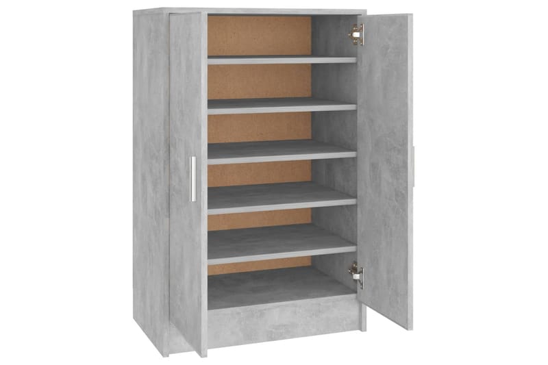 skoskab 60x35x92 cm spånplade betongrå - Grå - Opbevaring - Skoopbevaring