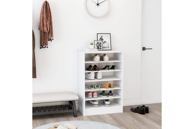 skoskab 60x35x92 cm spånplade hvid - Hvid - Opbevaring - Skoopbevaring - Skoskab