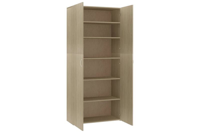 skoskab 80 x 35,5 x 180 cm spånplade sonoma-eg - Opbevaring - Skoopbevaring - Skoskab
