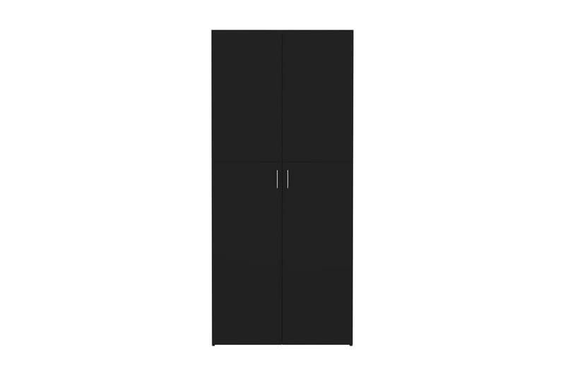 skoskab 80 x 35,5 x 180 cm spånplade sort - Skoskab - Entréopbevaring - Skoopbevaring