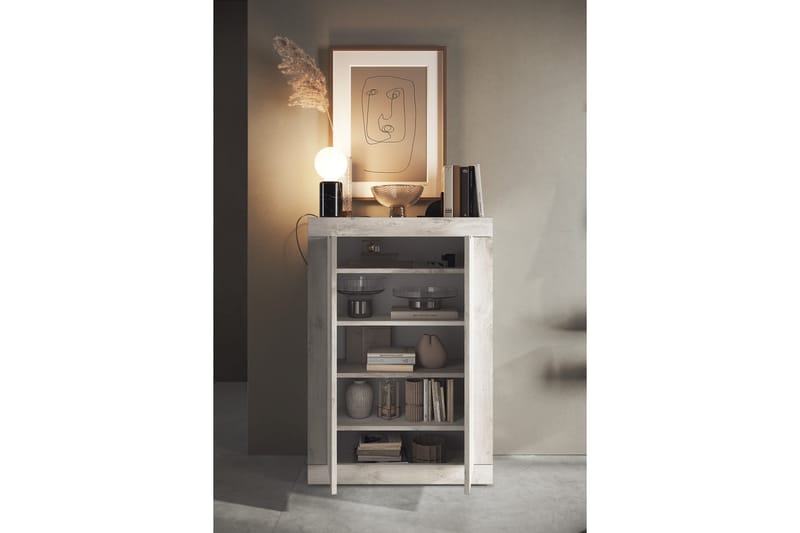 Basic Skoskab 78x116 cm - Hvid - Opbevaring - Skoopbevaring - Skoskab