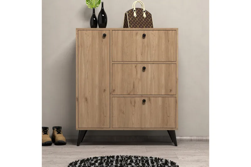 Skoskab Conin Skoskab 35x90 cm Natur - Opbevaring - Skoopbevaring - Skoskab