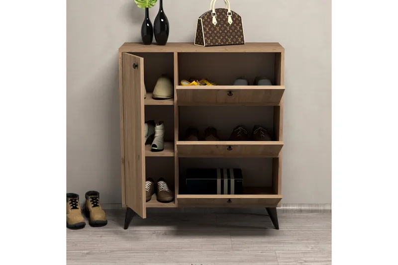 Skoskab Conin Skoskab 35x90 cm Natur - Opbevaring - Skoopbevaring - Skoskab