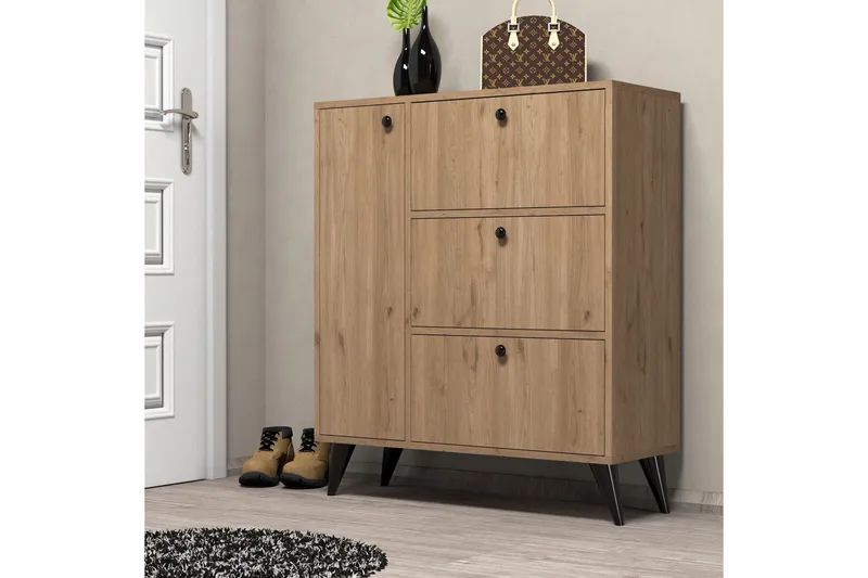 Skoskab Conin Skoskab 35x90 cm Natur - Opbevaring - Skoopbevaring - Skoskab