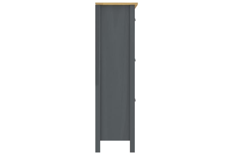 Skoskab Hill Range 72x35x124 cm Massivt Fyrretræ Grå - Opbevaring - Skoopbevaring - Skoskab