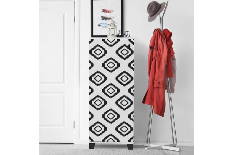 Skoskab Hvid| Sort - Opbevaring - Skoopbevaring - Skoskab