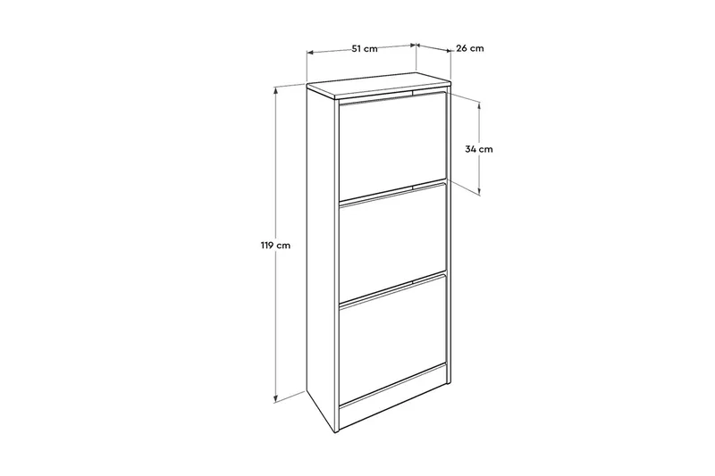 Skoskab Hvid - Opbevaring - Skoopbevaring - Skoskab