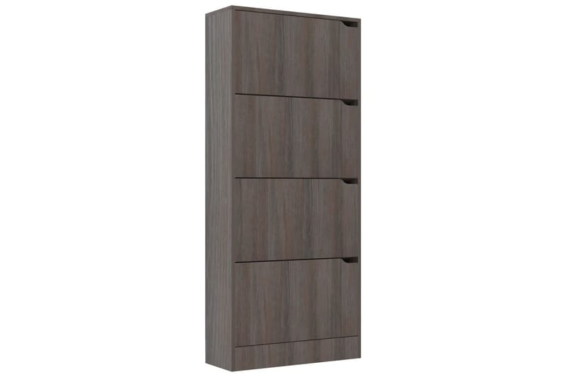 skoskab med 4 låger 59x24x136 cm spånplade grå sonoma-eg - Grå - Opbevaring - Skoopbevaring - Skoskab