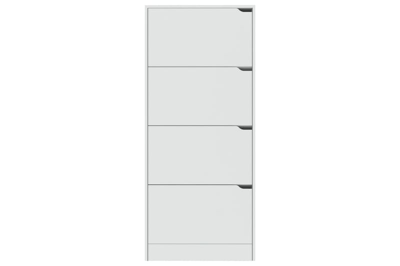 skoskab med 4 låger 59x24x136 cm spånplade hvid - Hvid - Opbevaring - Skoopbevaring - Skoskab