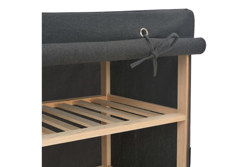 Skoskab Med Overtræk 79 X 40 X 80 Cm Stof Grå - Grå - Opbevaring - Skoopbevaring