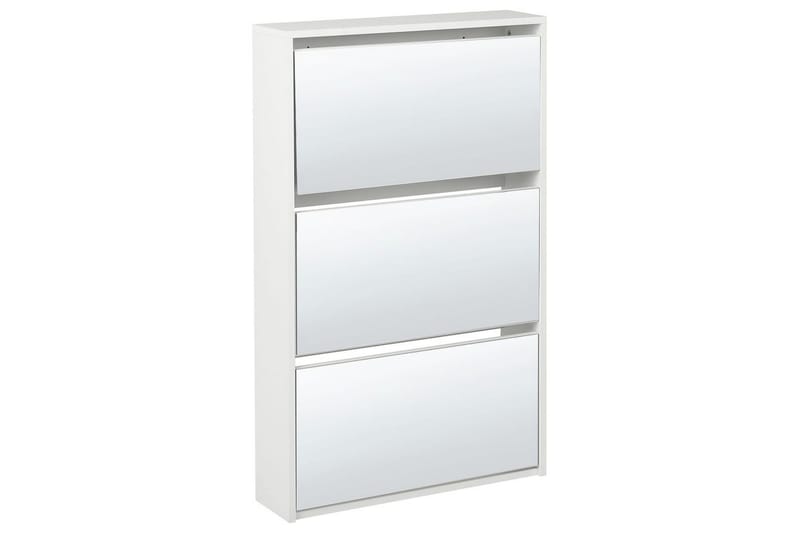 Skoskab Midfield Hvid, Sølv, 63x17x103 cm - Hvid, Sølv, 63x17x103 cm - Opbevaring - Skoopbevaring - Skoskab
