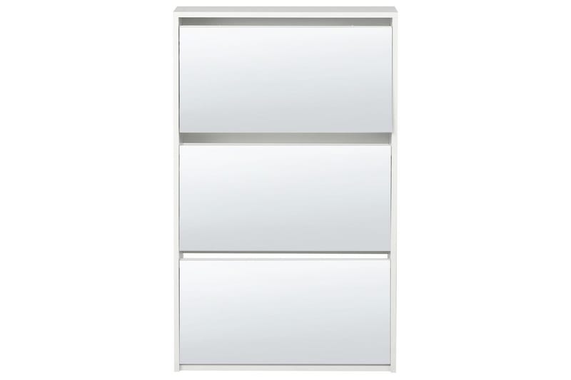 Skoskab Midfield Hvid, Sølv, 63x17x103 cm - Hvid, Sølv, 63x17x103 cm - Opbevaring - Skoopbevaring - Skoskab