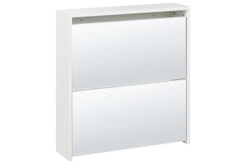 Skoskab Midfield Hvid, Sølv, 63x17x67 cm, Hvid, Sølv, 63x17x67 cm