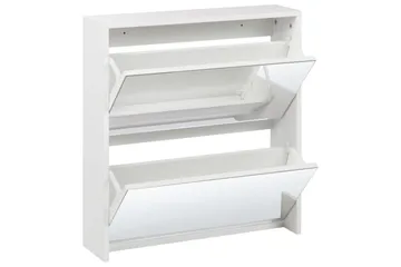 Skoskab Midfield Hvid, Sølv, 63x17x67 cm - Hvid, Sølv, 63x17x67 cm - Opbevaring - Skoopbevaring