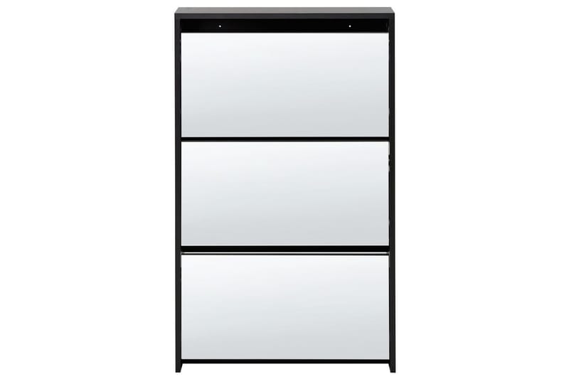 Skoskab Midfield Sort, Sølv, 63x17x103 cm - Sort, Sølv, 63x17x103 cm - Opbevaring - Skoopbevaring