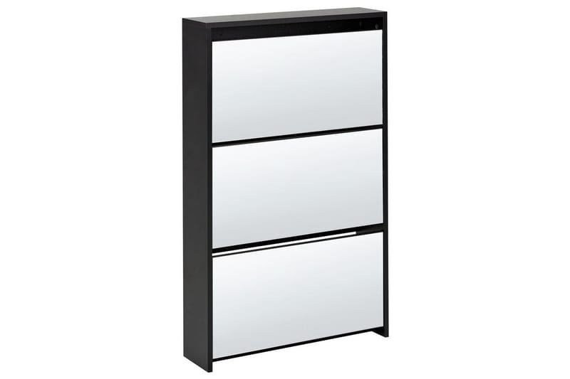 Skoskab Midfield Sort, Sølv, 63x17x103 cm - Sort, Sølv, 63x17x103 cm - Opbevaring - Skoopbevaring - Skoskab