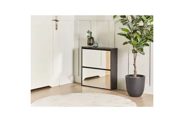 Skoskab Midfield Sort, Sølv, 63x17x67 cm - Sort, Sølv, 63x17x67 cm - Opbevaring - Skoopbevaring
