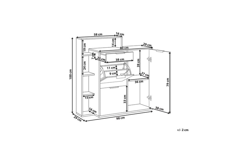 Skoskab Mirani - Opbevaring - Skoopbevaring - Skoskab