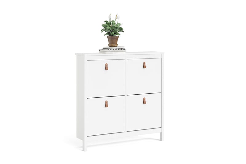Vallvidera Skoskab 25x102 cm - Hvid/Natur - Opbevaring - Skoopbevaring - Skoskab