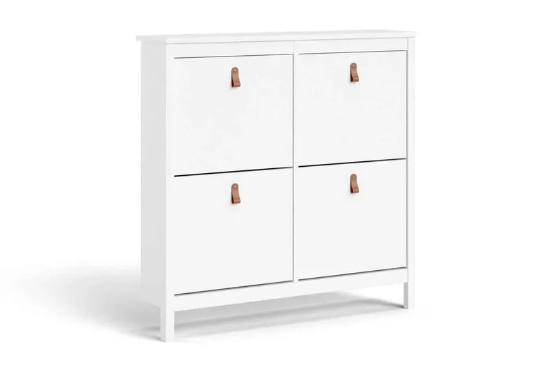 Vallvidera Skoskab 25x102 cm, Hvid/Natur