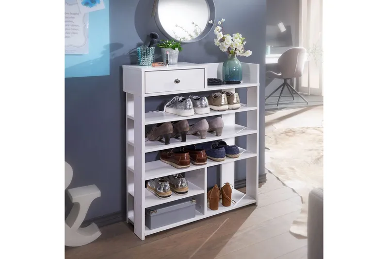 Skoskab Wohnling Folieret spånplade åbent stativ 1 skuffe - Opbevaring - Skoopbevaring