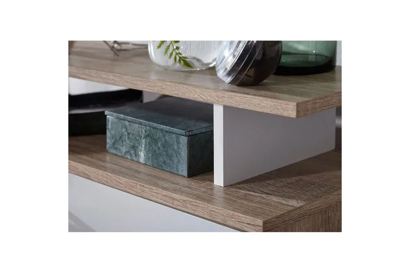 Skoskab Wohnling Folieret spånplade med opbevaring på hylde 2 vippecontainers 1 skuffe - Opbevaring - Skoopbevaring - Skoskab