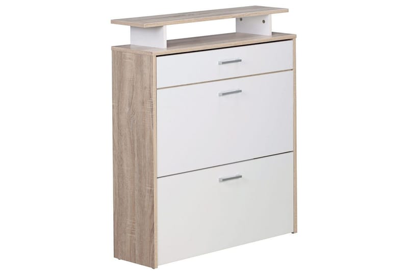 Skoskab Wohnling Folieret spånplade med opbevaring på hylde 2 vippecontainers 1 skuffe - Opbevaring - Skoopbevaring - Skoskab