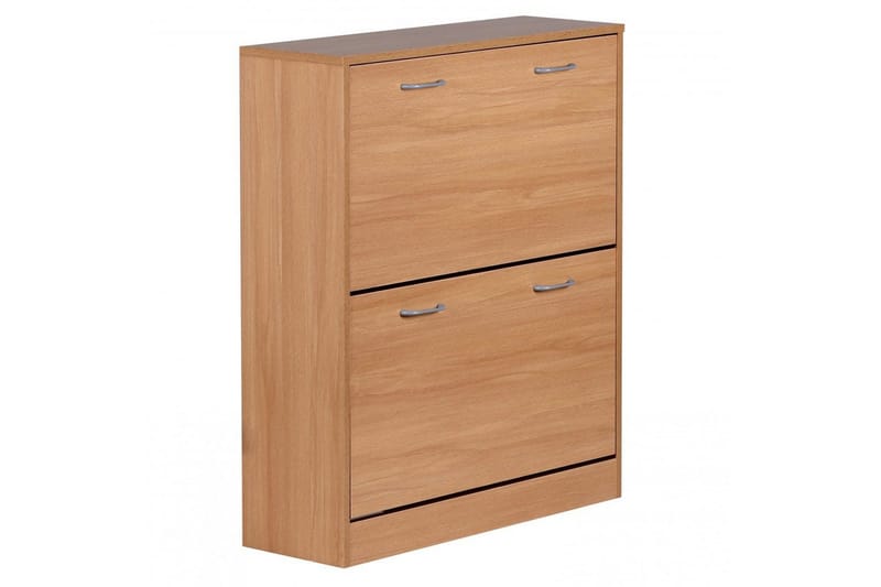 Skoskab Wohnling KIEL med 2 udtræksrum, foliebelagt spånplade Bøg - Bøg - Opbevaring - Skoopbevaring - Skoskab