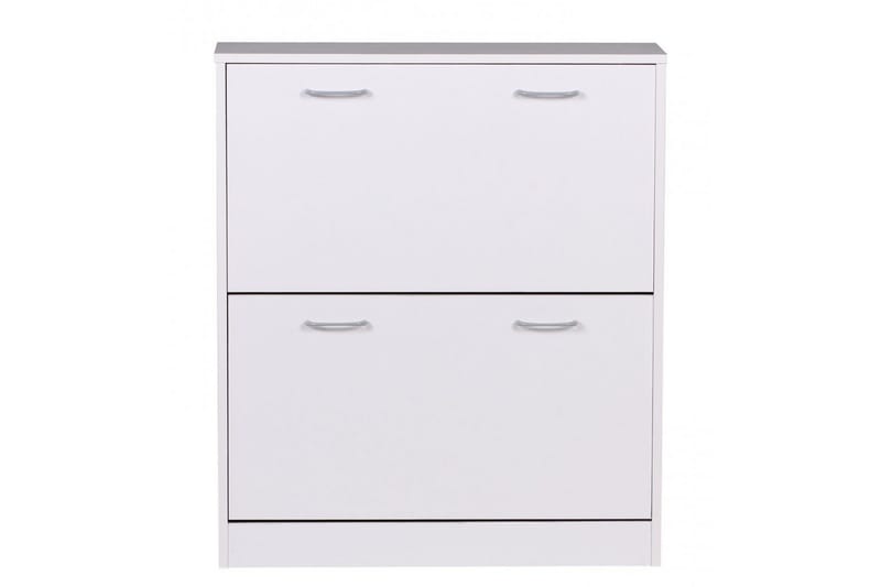 Skoskab Wohnling KIEL med 2 udtræksrum, foliebelagt spånplade Hvid - Hvid - Opbevaring - Skoopbevaring - Skoskab